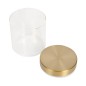 MasterClass Airtight Small Glass Food Storage Jar with Brass Lid