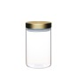 MasterClass Airtight Medium Glass Food Storage Jar with Brass Lid