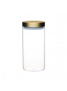 MasterClass Airtight Large Glass Food Storage Jar with Brass Lid