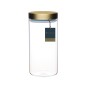 MasterClass Airtight Large Glass Food Storage Jar with Brass Lid