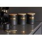 MasterClass Stoneware and Brass Effect Coffee Canister with Airtight Bamboo Lid