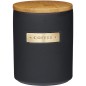 MasterClass Stoneware and Brass Effect Coffee Canister with Airtight Bamboo Lid