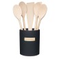 MasterClass Stoneware and Brass Effect Kitchen Utensil Holder