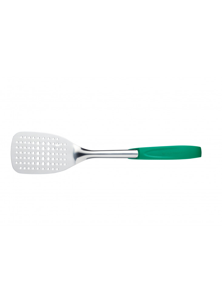 MasterClass Stainless Steel Colour-Coded Slotted Turner - Green