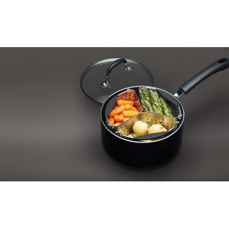 MasterClass Stainless Steel Set of 3 Saucepan Divider Baskets