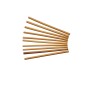 KitchenCraft Natural Elements Reusable Straws, 10 Piece Bamboo Straw Set, 19cm