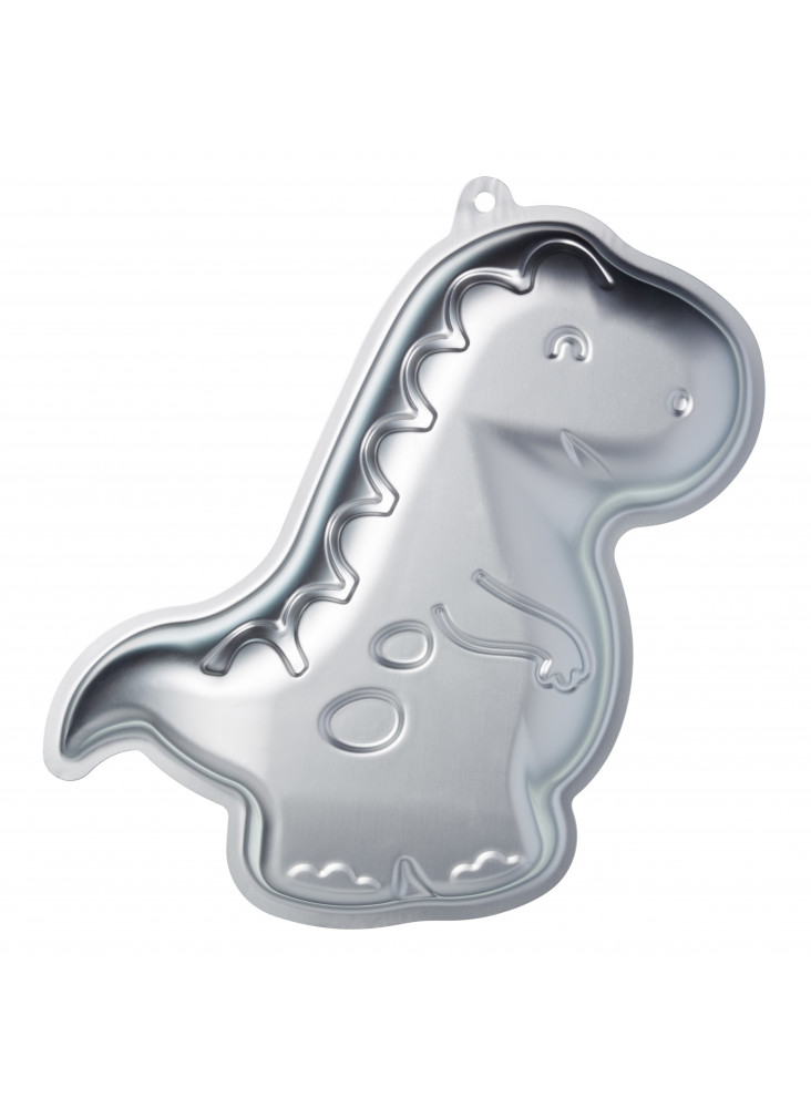 KitchenCraft Silver Anodised Dinosaur Shaped Cake Pan