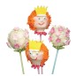 KitchenCraft Pack of 60 Plastic Coloured Cake Pop Sticks - 15cm