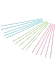 KitchenCraft Pack of 60 Plastic Coloured Cake Pop Sticks - 15cm