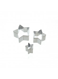 KitchenCraft Set of 3 Star Fondant Cutters