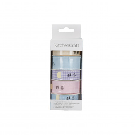 KitchenCraft Pack of 5 Assorted Pastel Ribbons