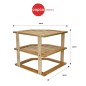 Copco Bamboo 3-Tier Kitchen Corner Storage Shelf
