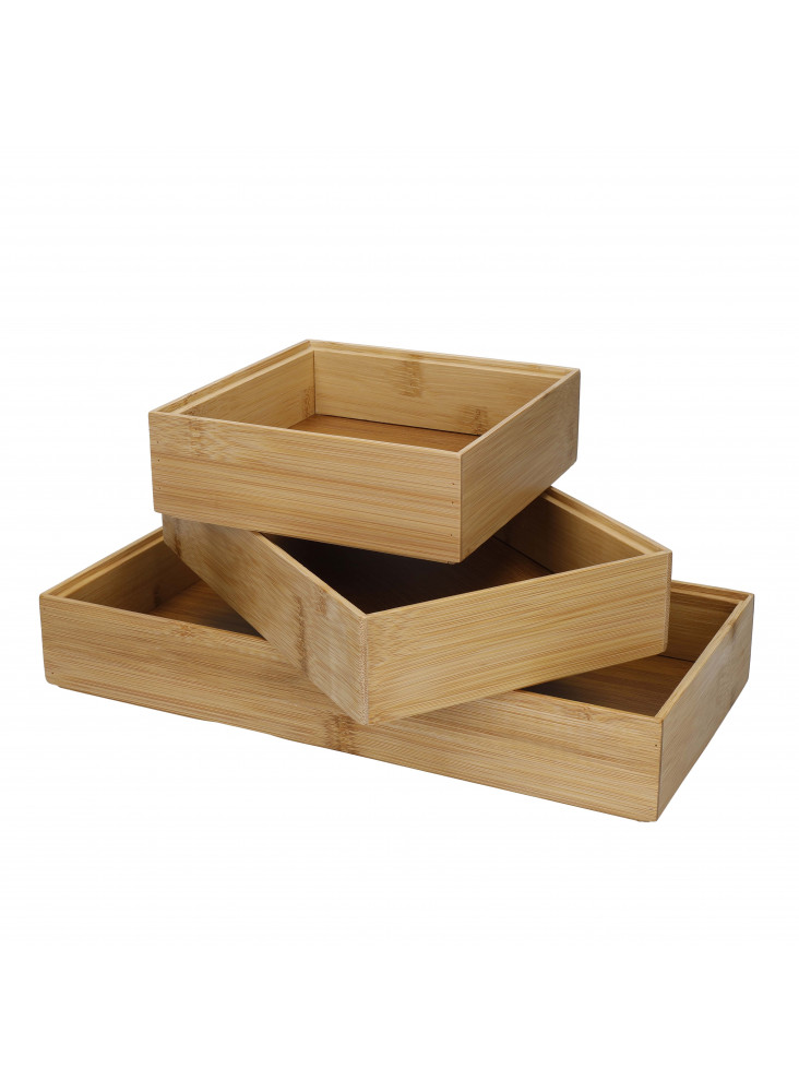 Copco Bamboo Home Organisers, Set of 3