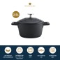 MasterClass 1.4L Cast Aluminium Casserole Dish, Black