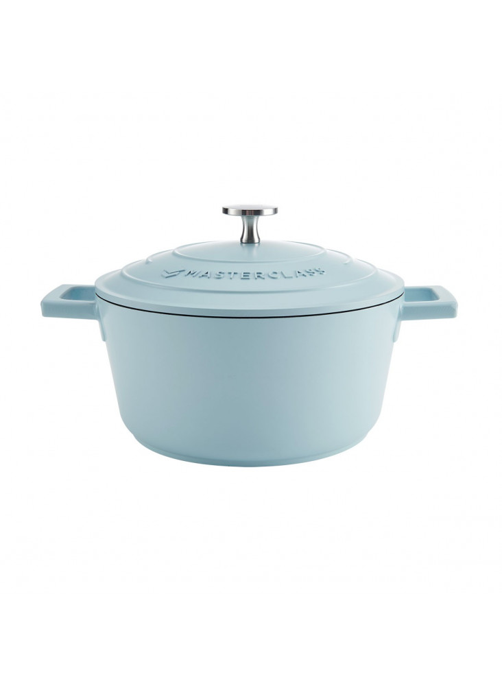 MasterClass 2.5L Cast Aluminium Casserole Dish, Sky Blue