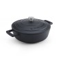 MasterClass 2.5L Cast Aluminium Shallow Casserole Dish, Black