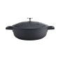 MasterClass 2.5L Cast Aluminium Shallow Casserole Dish, Black