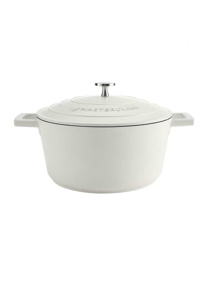 MasterClass 4L Cast Aluminium Casserole Dish, Cream