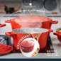 MasterClass 4L Cast Aluminium Casserole Dish, Red