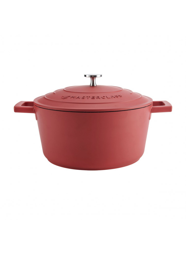 MasterClass 4L Cast Aluminium Casserole Dish, Red