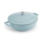 MasterClass 4L Cast Aluminium Shallow Casserole Dish, Sky Blue