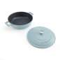 MasterClass 4L Cast Aluminium Shallow Casserole Dish, Sky Blue