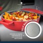 MasterClass 4L Cast Aluminium Shallow Casserole Dish, Red