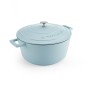 MasterClass 5L Cast Aluminium Casserole Dish, Sky Blue