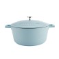 MasterClass 5L Cast Aluminium Casserole Dish, Sky Blue