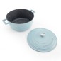 MasterClass 5L Cast Aluminium Casserole Dish, Sky Blue