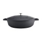 MasterClass 5L Cast Aluminium Shallow Casserole Dish, Black