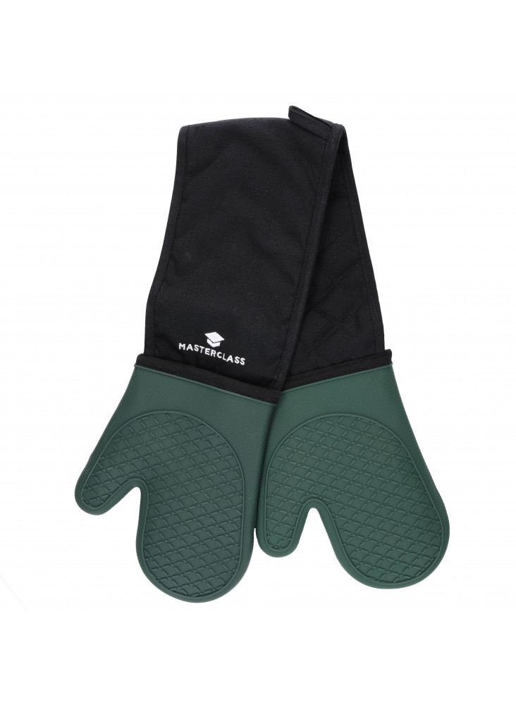 MasterClass Silicone & Cotton Double-Sided Oven Glove, Green