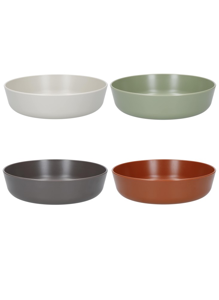 Mikasa Summer Set of 4 Recycled Plastic 18cm Shallow Bowls