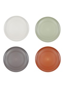 Mikasa Summer Set of 4 Recycled Plastic 20cm Lipped Side Plates