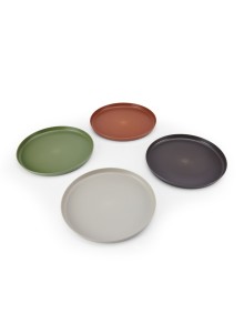 Mikasa Summer Set of 4 Recycled Plastic 25cm Lipped Dinner Plates