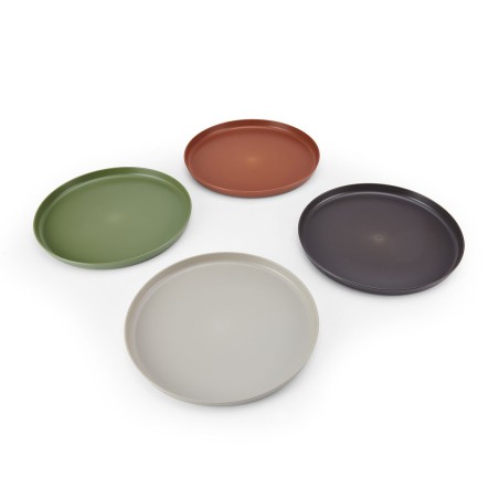 Mikasa Summer Set of 4 Recycled Plastic 25cm Lipped Dinner Plates