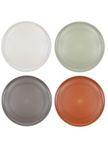 Mikasa Summer Set of 4 Recycled Plastic 25cm Lipped Dinner Plates