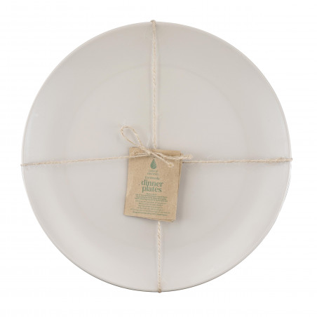 Natural Elements Dinner Plates, Recycled Plastic, Set of 4, 25.5cm