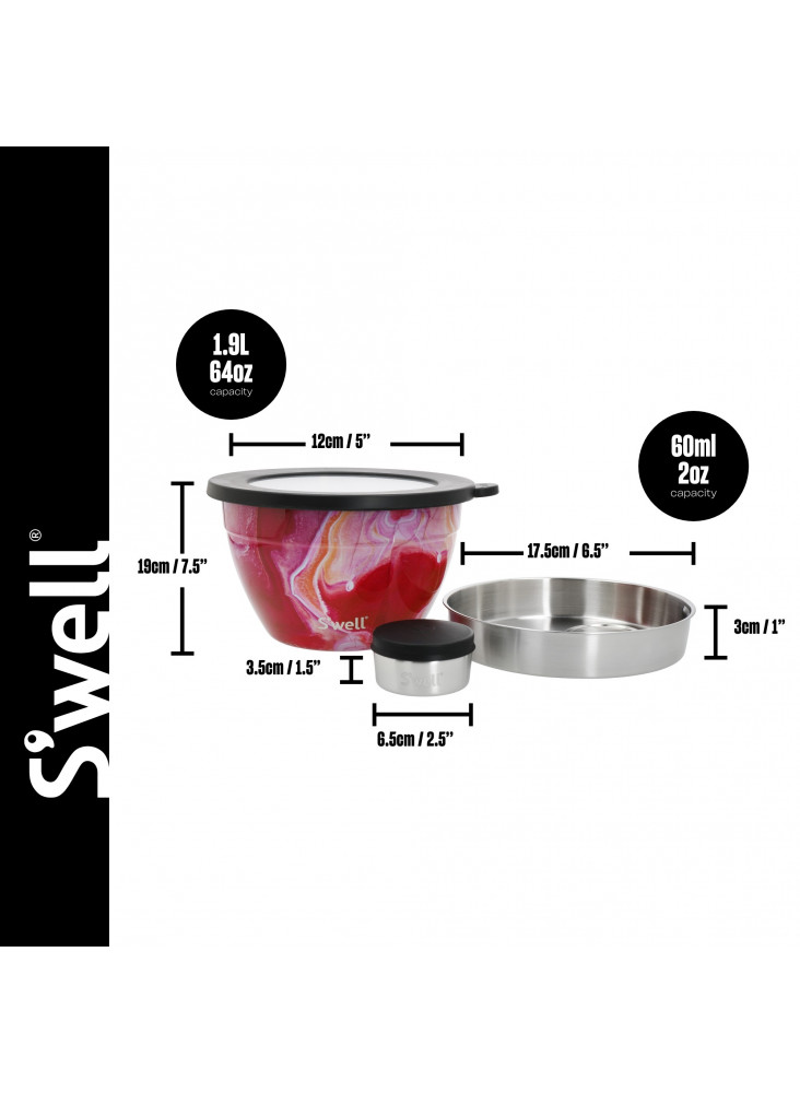 Buy S'well Rose/White Travel Salad Bowl Kit 1.9L from the Next UK