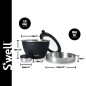 S'well Onyx Salad Bowl Kit, 1.9L