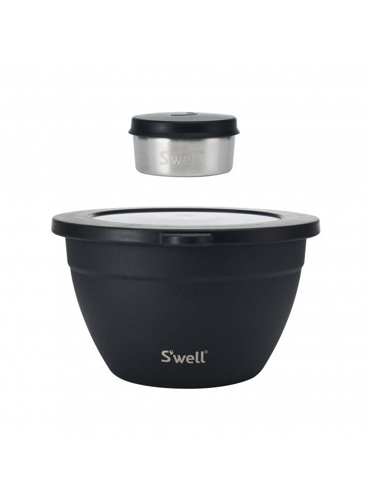 S'well Onyx Salad Bowl Kit, 1.9L