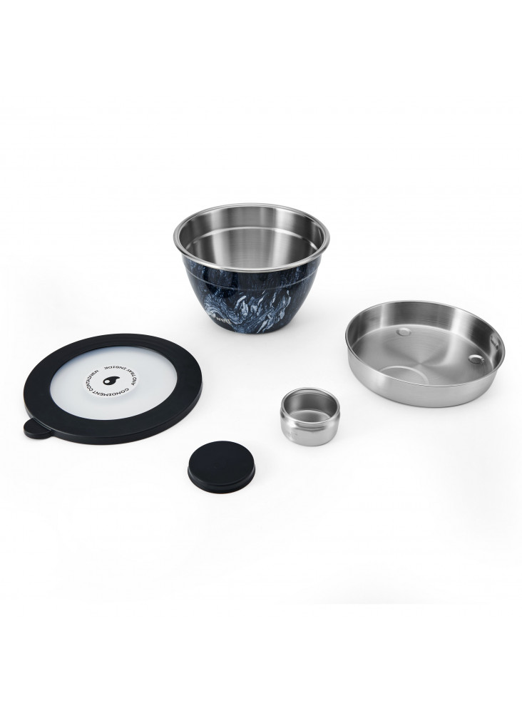  S'well Stainless Steel Salad Bowl Kit - 64oz, Azurite