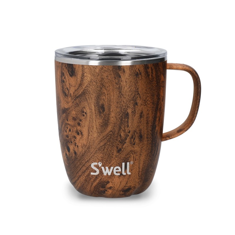 S'well Teakwood Mug with Handle, 350ml