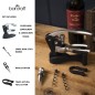 BarCraft Deluxe Lever-Arm Corkscrew Gift Set