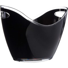 BarCraft Black Acrylic Drinks Pail / Cooler