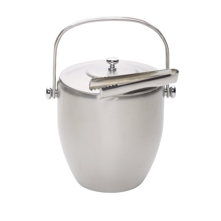 BarCraft Stainless Steel Ice Bucket with Lid and Tongs