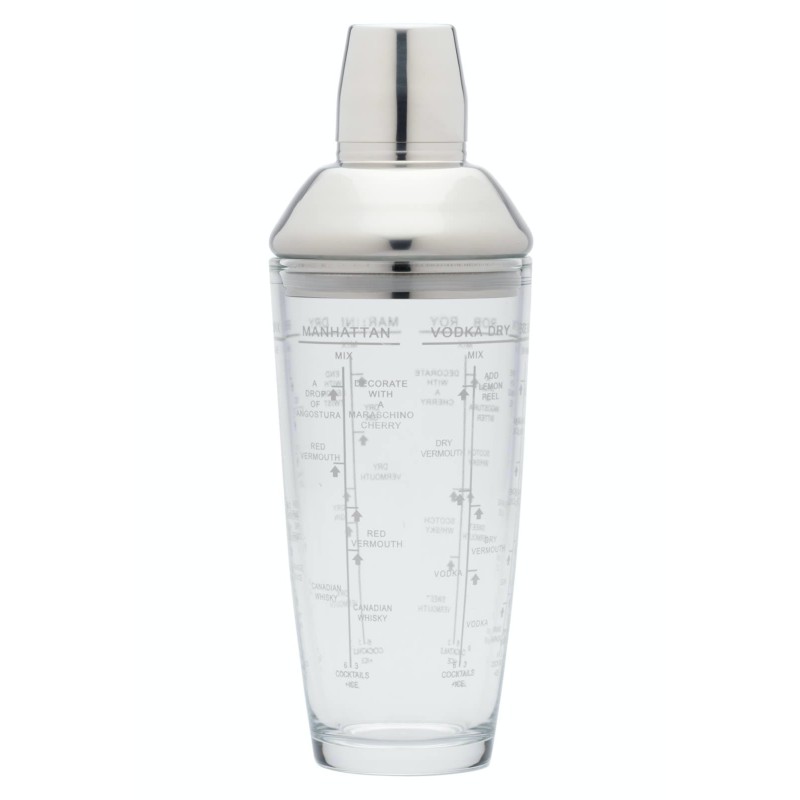 BarCraft 700ml Glass Boston Cocktail Shaker