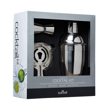 BarCraft Stainless Steel Three Piece Cocktail Set