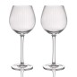 BarCraft Set of 2 Ridged Balloon Glasses