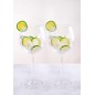 BarCraft Set of 2 Ridged Balloon Glasses